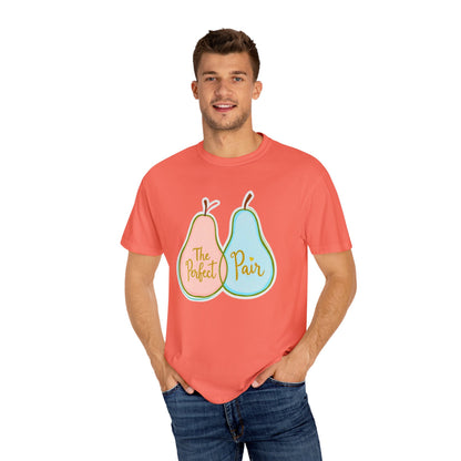 Comfort Colors 1717 Unisex Garment-Dyed T-shirt - "The Perfect Pair" Cute Pear-Themed Design (v1)