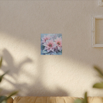 Sérénité hivernale : fleurs givrées dans un pays des merveilles hivernal