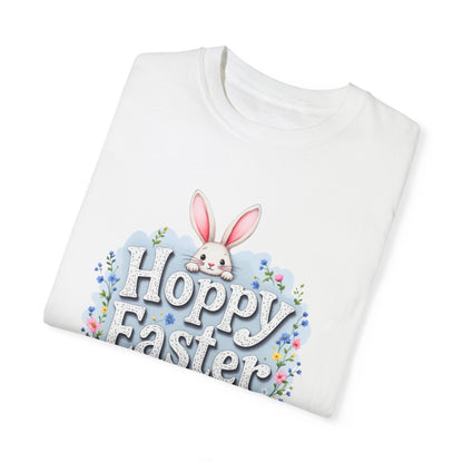Comfort Colors 1717 Unisex Garment-Dyed T-shirt - Hoppy Easter Bunny Peek