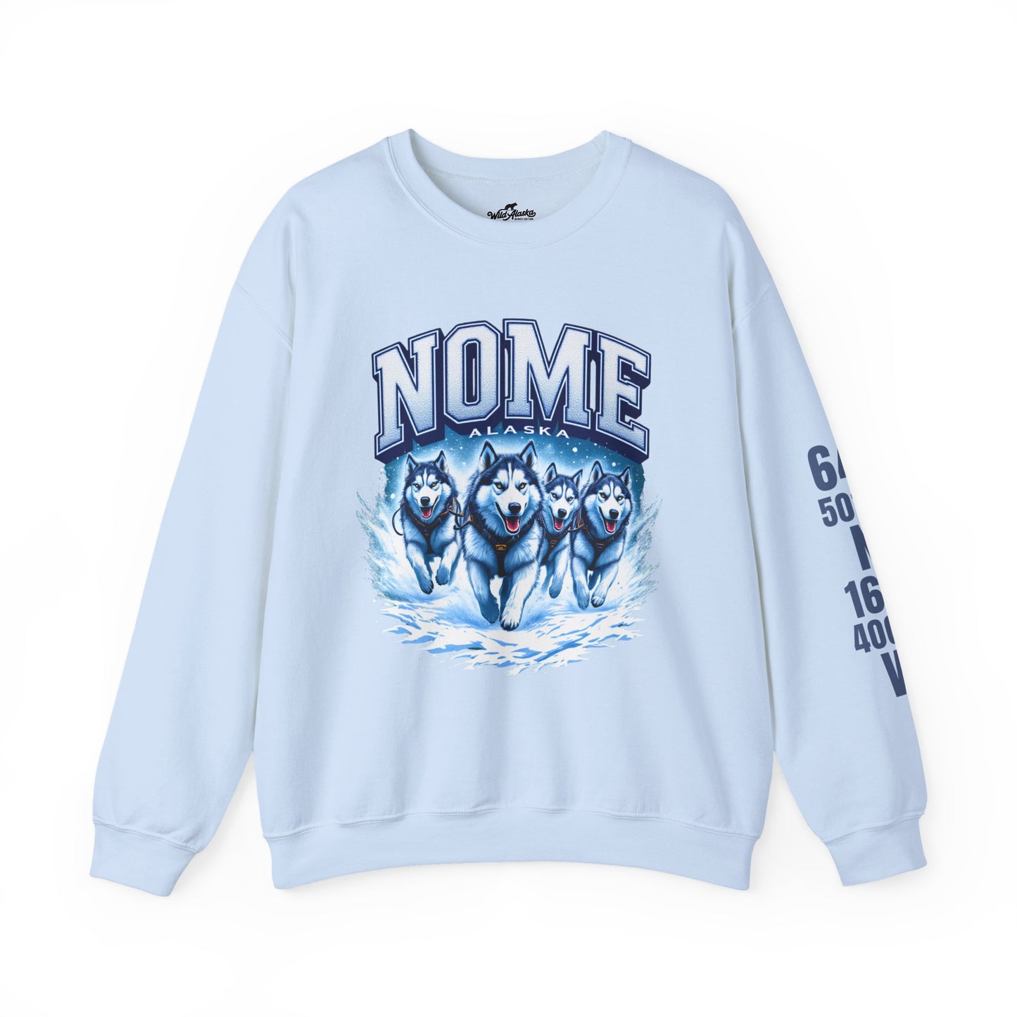 Nome Huskies Cotton Crewneck Sweatshirt | Wild Alaska Series Edition 🐺❄️