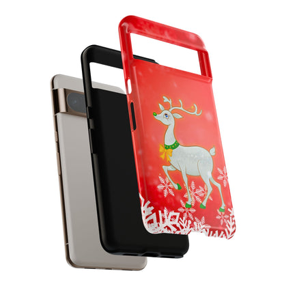 Festive Reindeer No.3 – Santa Hat with Holiday Lights Design for iPhone, Samsung & Google Models