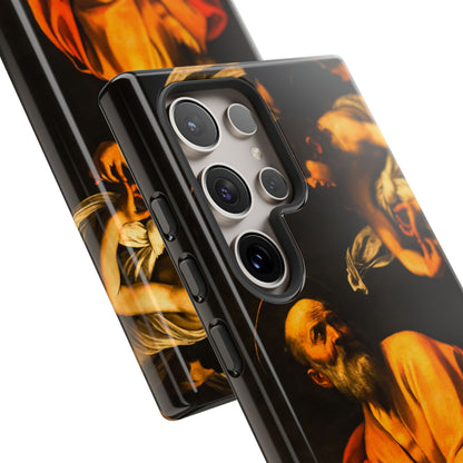 Tough Phone Case for iPhone, Samsung and Google Pixel - Caravaggio, Inspiration of St. Matthew (1602)