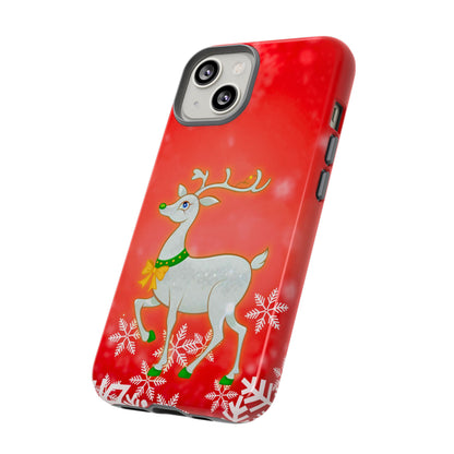 Festive Reindeer No.3 – Santa Hat with Holiday Lights Design for iPhone, Samsung & Google Models