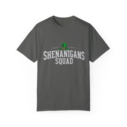 Comfort Colors 1717 Unisex Garment-Dyed T-shirt - Shenanigans Squad St. Patrick’s Day Design