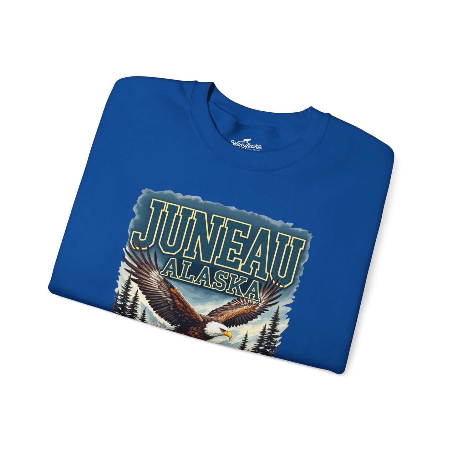 Juneau Bald Eagle Cotton Crewneck Sweatshirt | Wild Alaska Series Edition 🦅🌲❄️