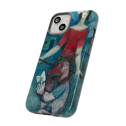 Tough Phone Case for iPhone, Samsung and Google Pixel - Chagall, The Angel and the Reader (1930)