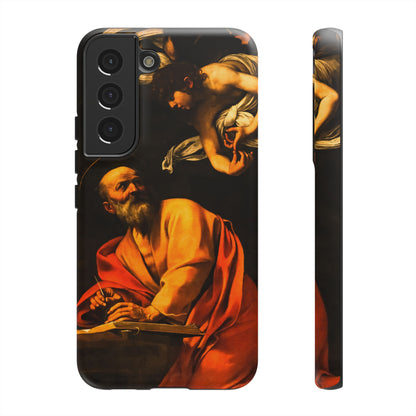 Tough Phone Case for iPhone, Samsung and Google Pixel - Caravaggio, Inspiration of St. Matthew (1602)