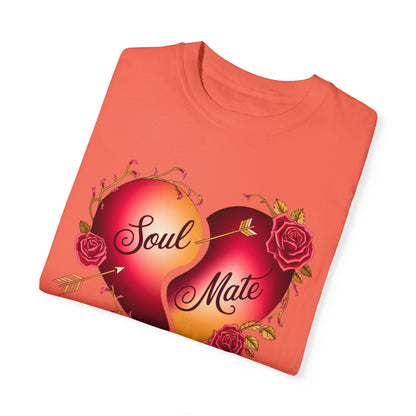 Comfort Colors 1717 Unisex Garment-Dyed T-shirt - "Soul Mate" Couple’s T-Shirts – Romantic Matching Valentine’s Day Gift