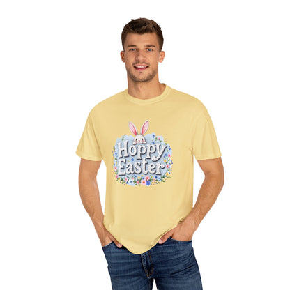 Comfort Colors 1717 Unisex Garment-Dyed T-shirt - Hoppy Easter Bunny Peek