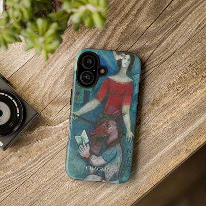 Tough Phone Case for iPhone, Samsung and Google Pixel - Chagall, The Angel and the Reader (1930)