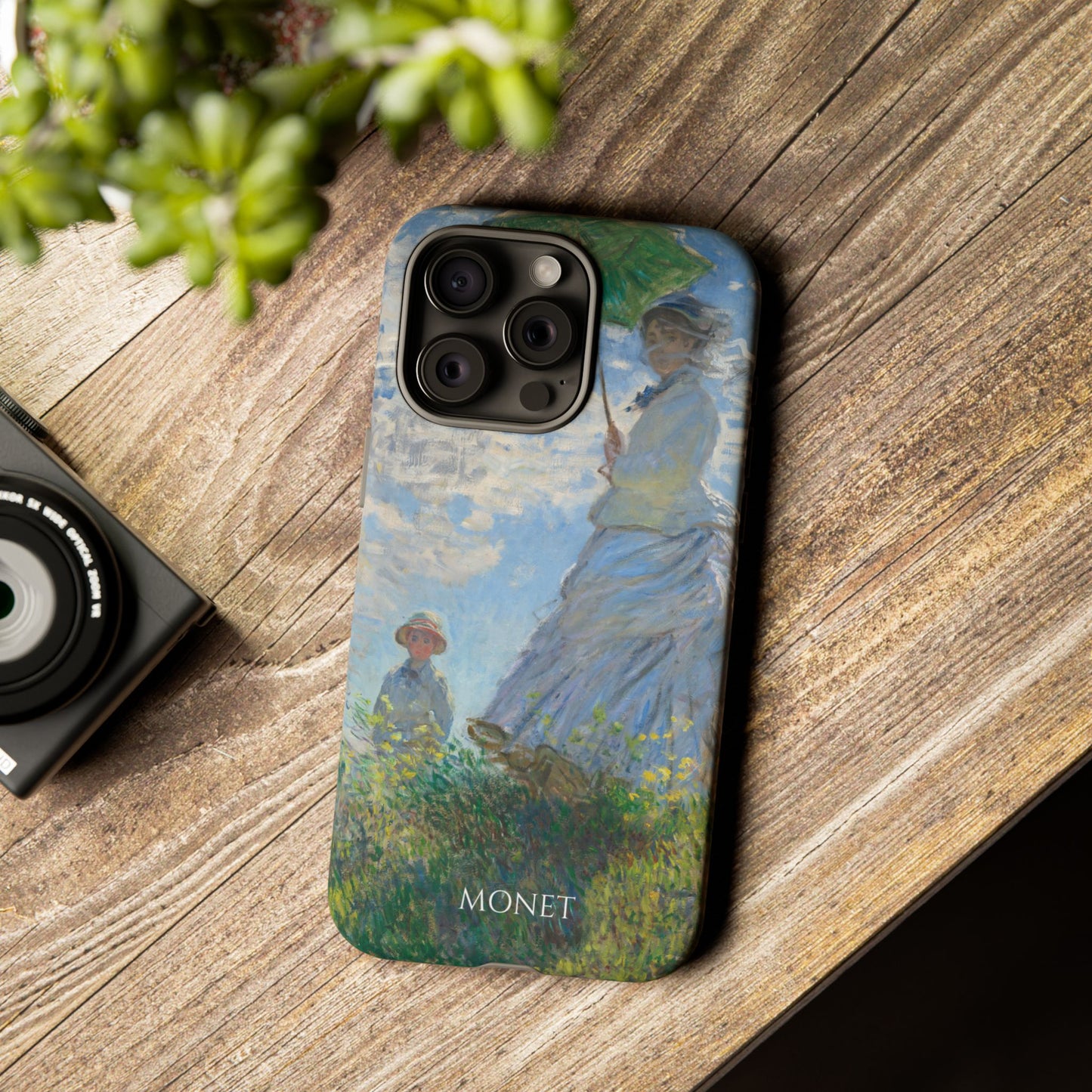 Tough Phone Case for iPhone, Samsung and Google Pixel - Monet, Woman with a Parasol - Madame Monet and Her Son (1875)