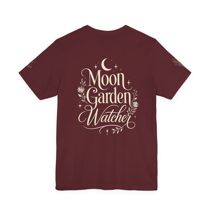Moon Garden Watcher Cat Celestial Tee