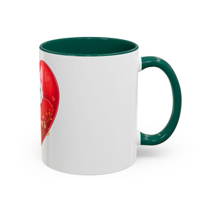Adorable White Kitten Valentine's Day Mug – Cute & Romantic Gift (11oz)