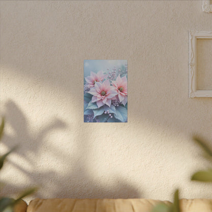 Sérénité hivernale : fleurs givrées dans un pays des merveilles hivernal