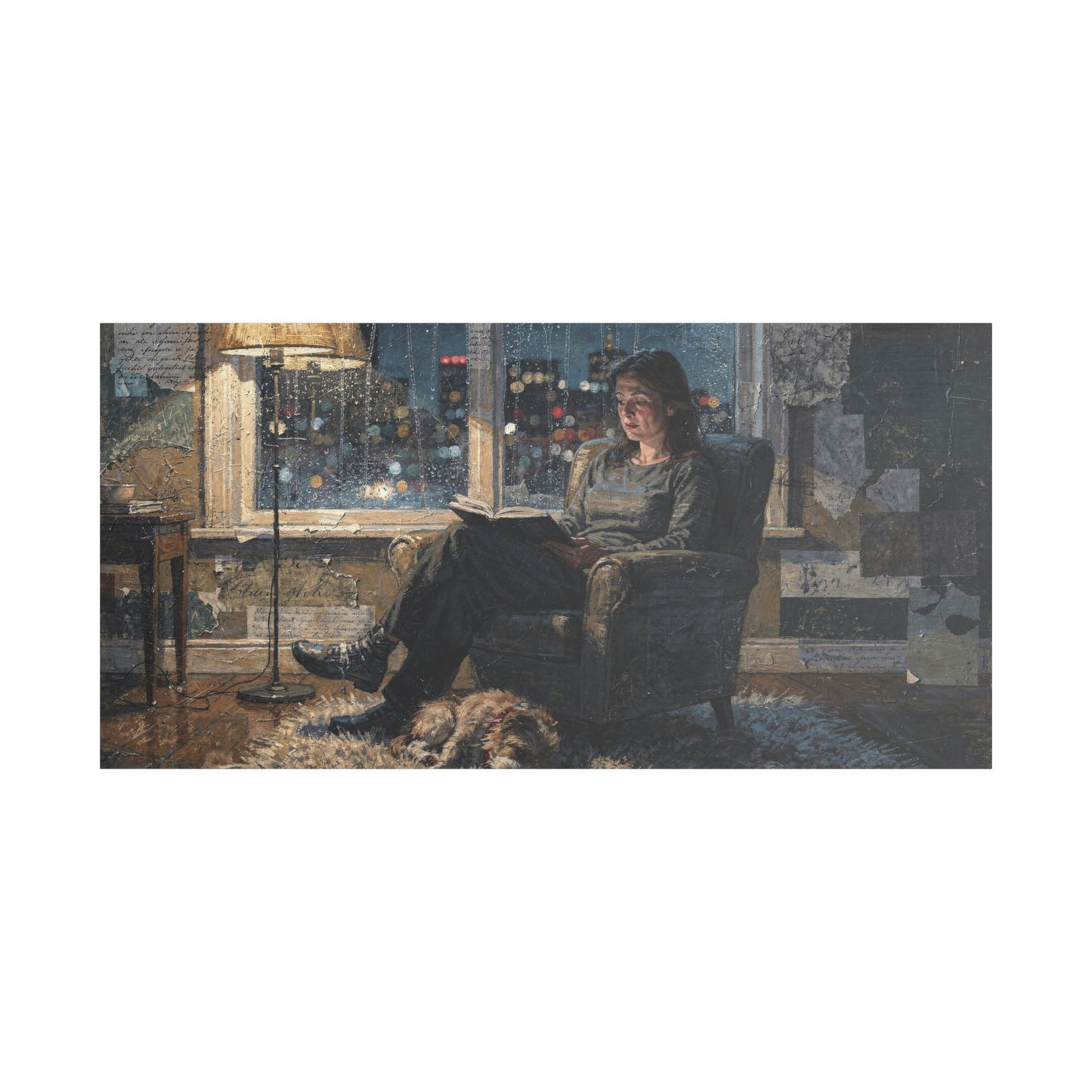 Quiet Evenings – A Reader, a Dog, and the City at Night