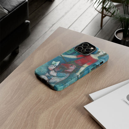 Tough Phone Case for iPhone, Samsung and Google Pixel - Chagall, The Angel and the Reader (1930)