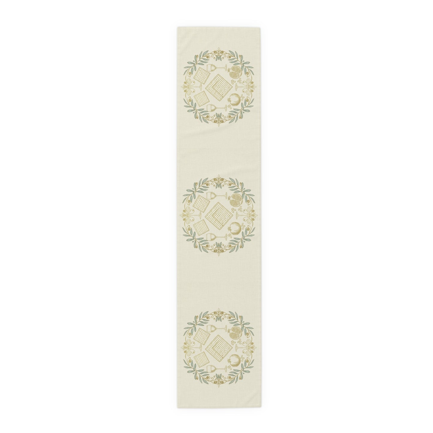 Pesach Sameach Table Runner Collection (v3) — Elegant Passover Seder Table Decor (16×72)