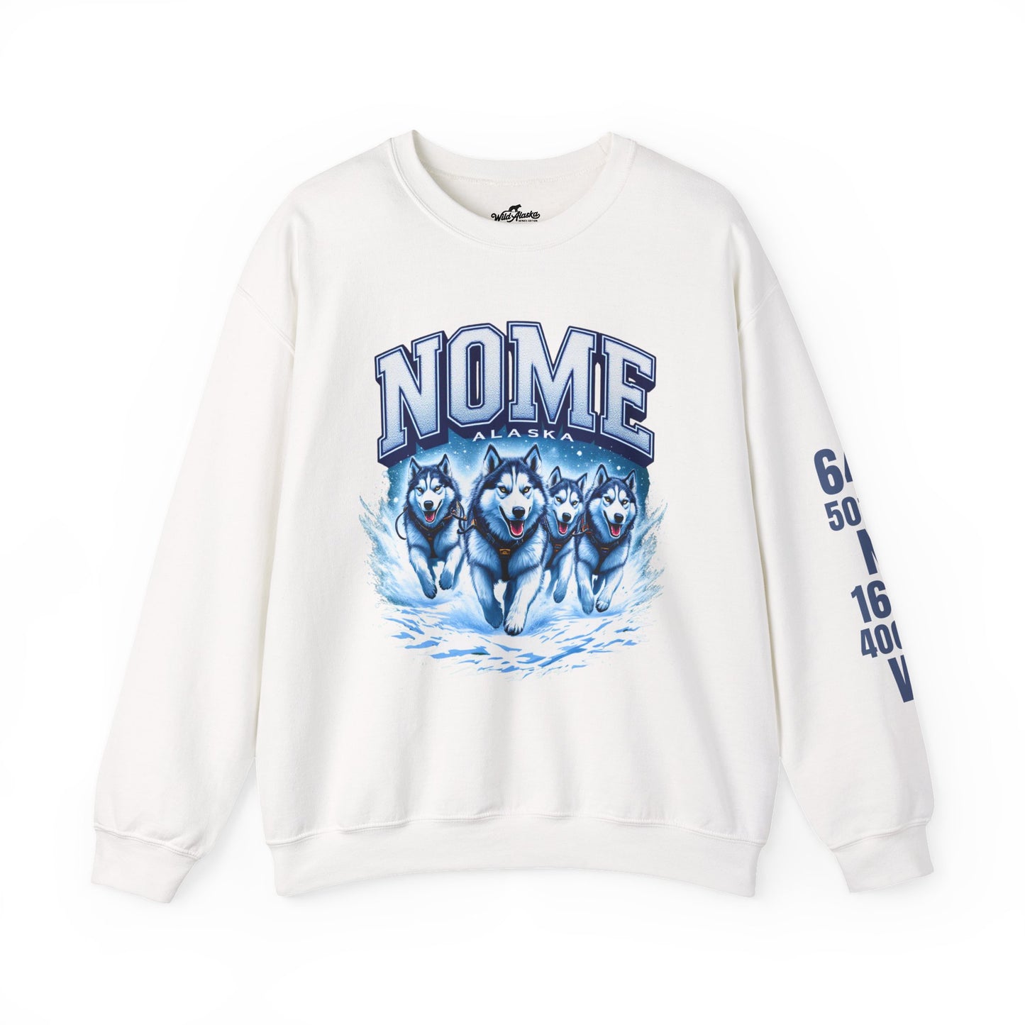 Nome Huskies Cotton Crewneck Sweatshirt | Wild Alaska Series Edition 🐺❄️