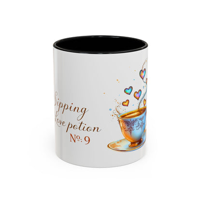 Sipping Love Potion No. 9 - Elegant Valentine Mug (11oz, 15oz)