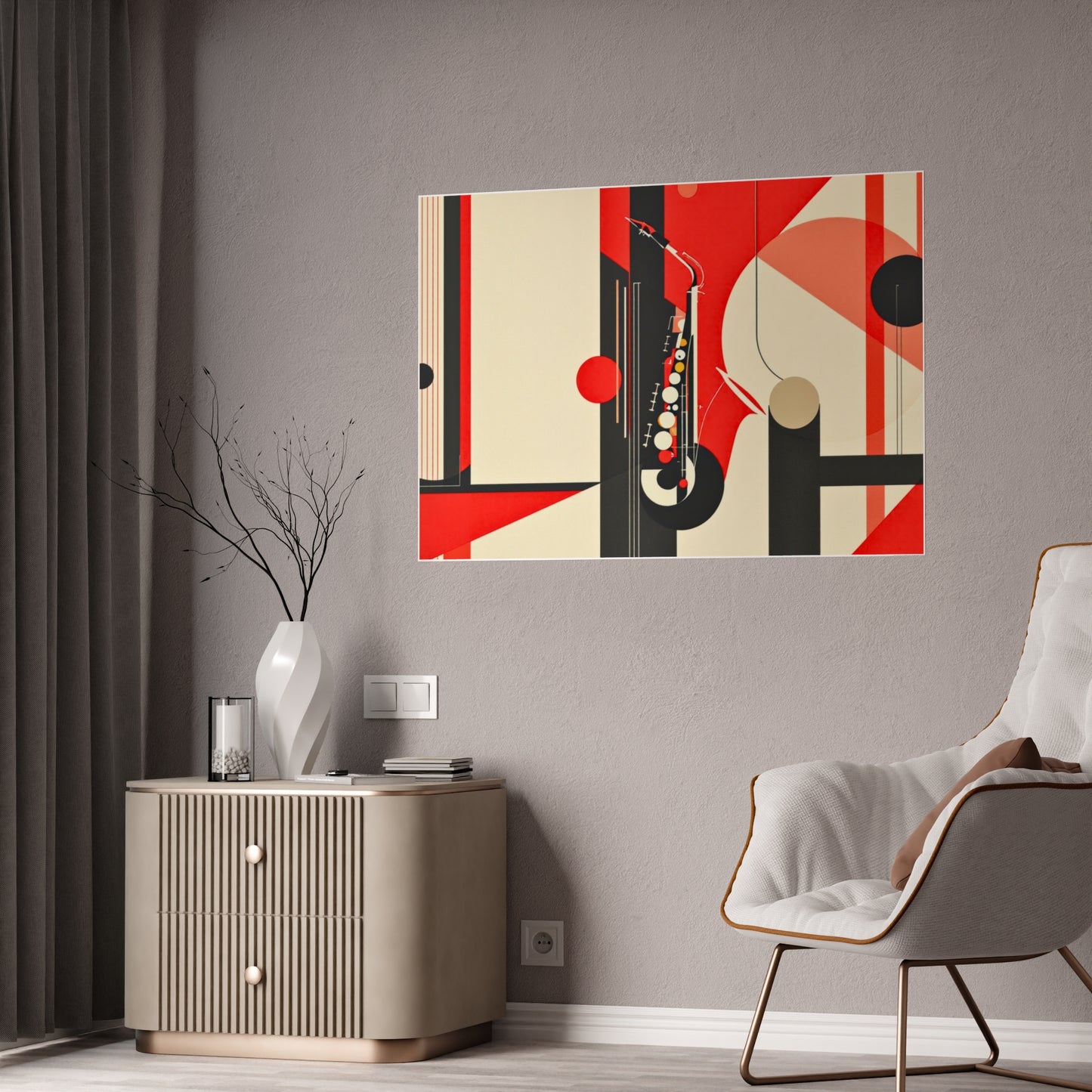 Jazz-Inspired Glossy Poster Art | Abstract Donna IV