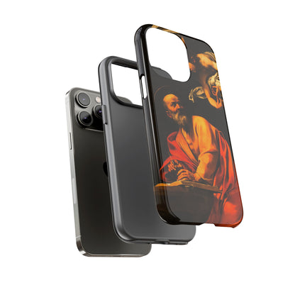 Tough Phone Case for iPhone, Samsung and Google Pixel - Caravaggio, Inspiration of St. Matthew (1602)