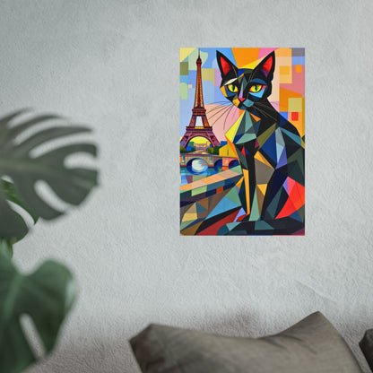 Parisian Noir: A Cubist Cat’s Dream