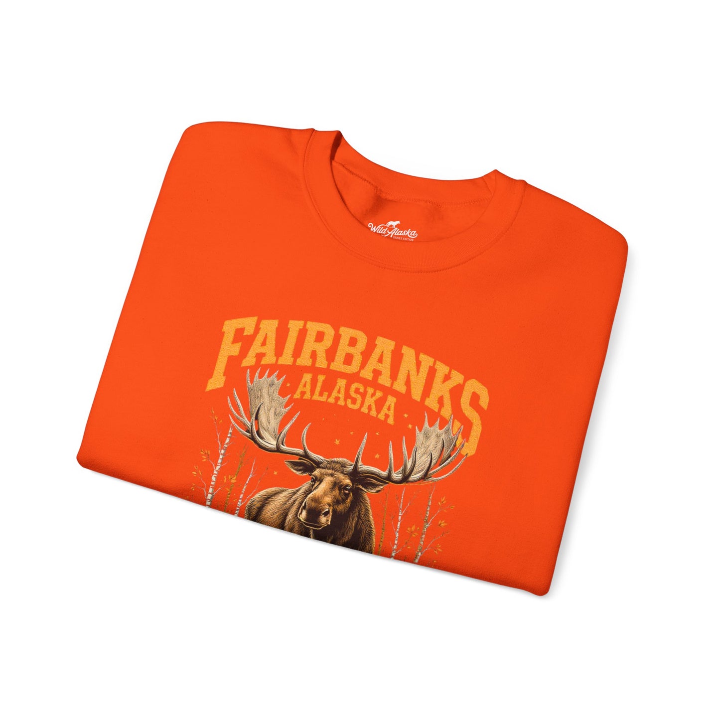 Fairbanks Moose Cotton Crewneck Sweatshirt | Wild Alaska Series Edition 🦌🍁