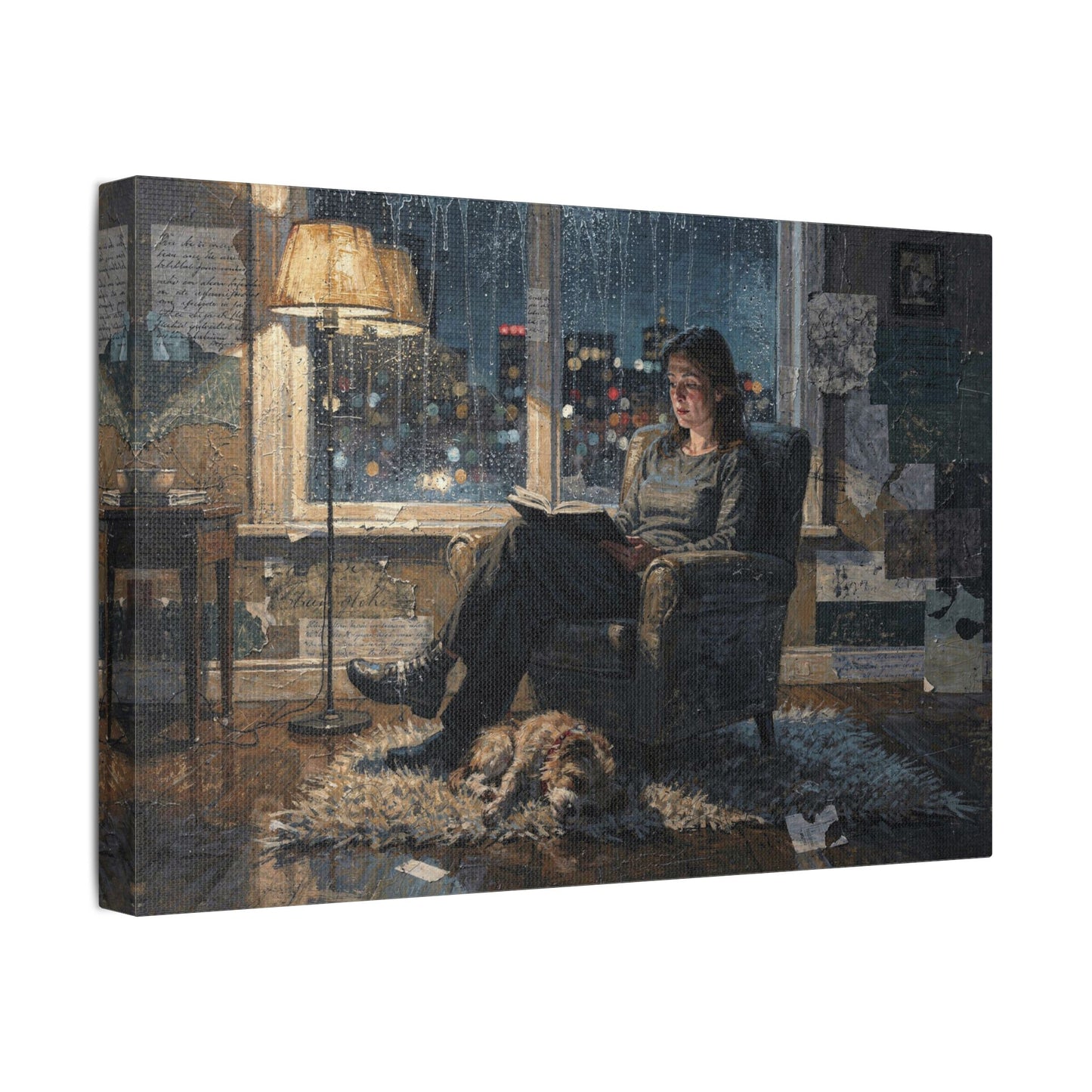 Quiet Evenings – A Reader, a Dog, and the City at Night