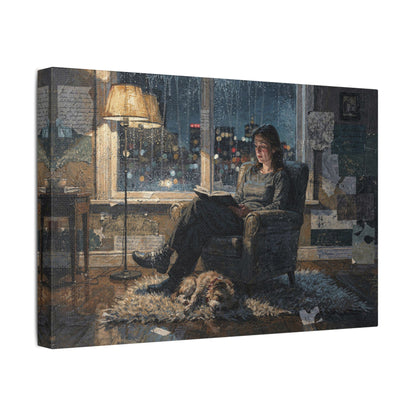 Quiet Evenings – A Reader, a Dog, and the City at Night