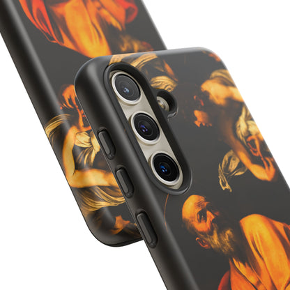 Tough Phone Case for iPhone, Samsung and Google Pixel - Caravaggio, Inspiration of St. Matthew (1602)