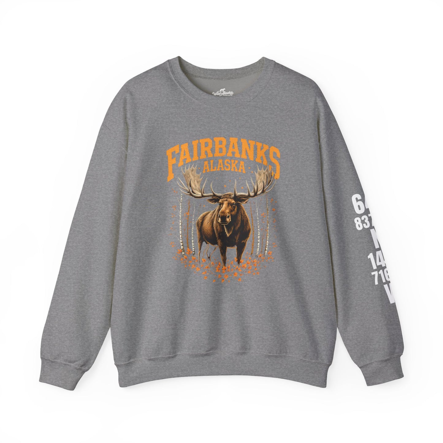 Fairbanks Moose Cotton Crewneck Sweatshirt | Wild Alaska Series Edition 🦌🍁