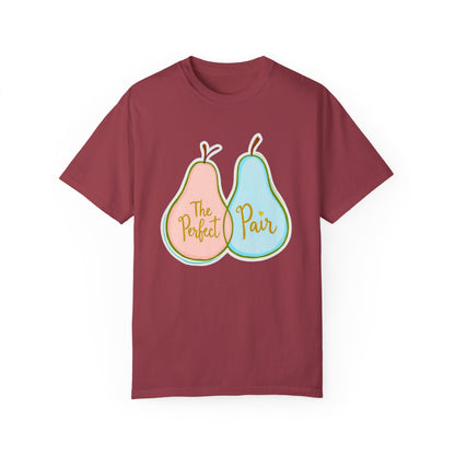 Comfort Colors 1717 Unisex Garment-Dyed T-shirt - "The Perfect Pair" Cute Pear-Themed Design (v1)