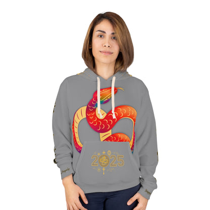 2025 Year of the Snake – Chinese New Year Unisex Hoodie [Grey Edition]
