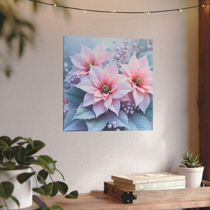 Sérénité hivernale : fleurs givrées dans un pays des merveilles hivernal