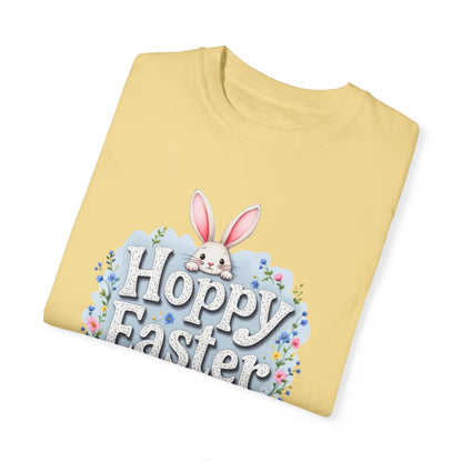 Comfort Colors 1717 Unisex Garment-Dyed T-shirt - Hoppy Easter Bunny Peek
