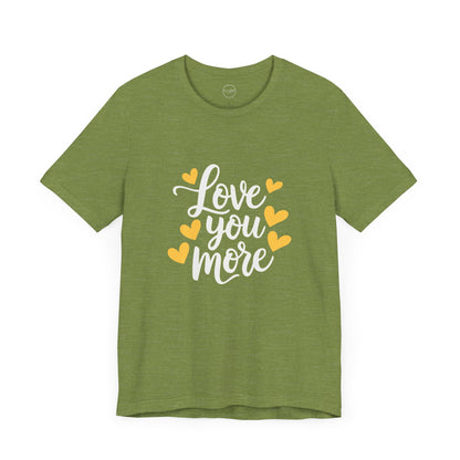 Bella+Canvas · 3001 Unisex Jersey Short Sleeve Tee - Love You More Romantic Valentine's Day Design [Color Set 2]