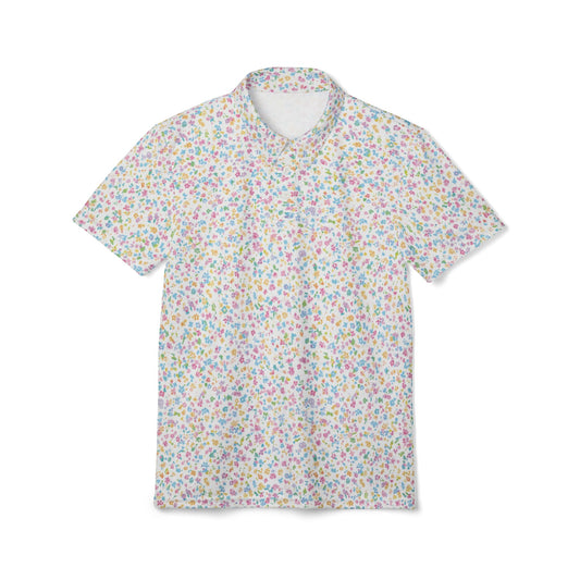 Micro-Floral Eternal Garden Polo Shirt