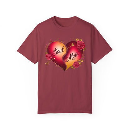 Comfort Colors 1717 Unisex Garment-Dyed T-shirt - "Soul Mate" Couple’s T-Shirts – Romantic Matching Valentine’s Day Gift
