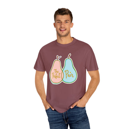 Comfort Colors 1717 Unisex Garment-Dyed T-shirt - "The Perfect Pair" Cute Pear-Themed Design (v1)