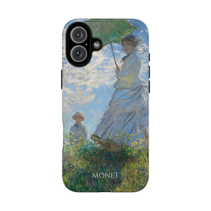 Tough Phone Case for iPhone, Samsung and Google Pixel - Monet, Woman with a Parasol - Madame Monet and Her Son (1875)