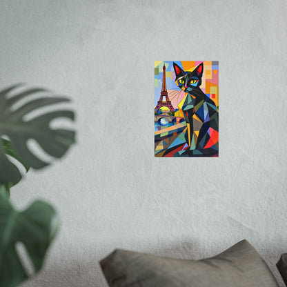 Parisian Noir: A Cubist Cat’s Dream