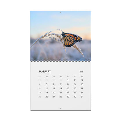Calendar for January 2023 with a butterfly on a branch design