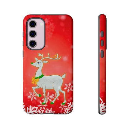 Festive Reindeer No.3 – Santa Hat with Holiday Lights Design for iPhone, Samsung & Google Models