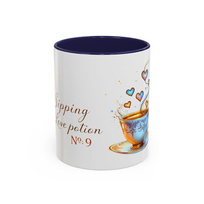 Sipping Love Potion No. 9 - Elegant Valentine Mug (11oz, 15oz)