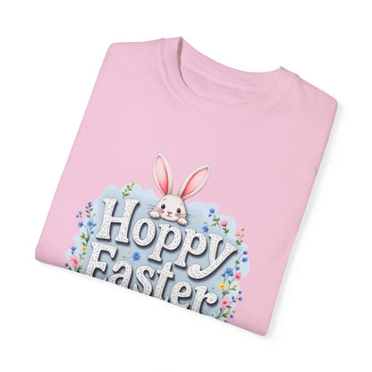 Comfort Colors 1717 Unisex Garment-Dyed T-shirt - Hoppy Easter Bunny Peek