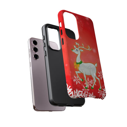 Festive Reindeer No.3 – Santa Hat with Holiday Lights Design for iPhone, Samsung & Google Models