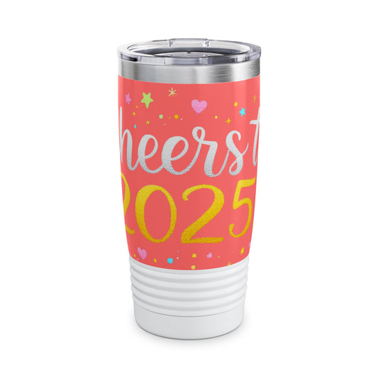 Cheers to 2025 Festive New Year - Ringneck Tumbler, 20oz