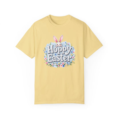 Comfort Colors 1717 Unisex Garment-Dyed T-shirt - Hoppy Easter Bunny Peek
