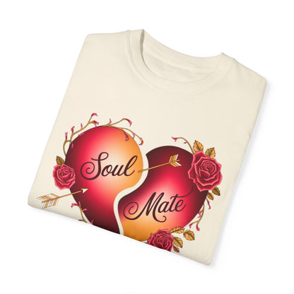 Comfort Colors 1717 Unisex Garment-Dyed T-shirt - "Soul Mate" Couple’s T-Shirts – Romantic Matching Valentine’s Day Gift