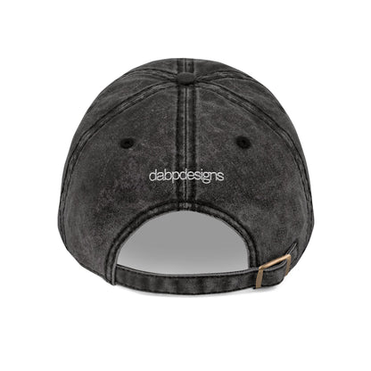 Black cap with 'Massachusetts' text on the back against a white background